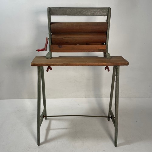 Vintage wooden clothes mangle